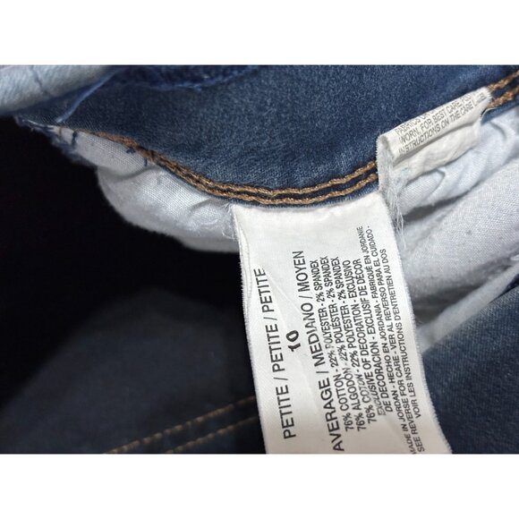 Gloria Vanderbilt Avery Slim Leg Jeans Pull On Stretch Waist Women's Size 10p - Picture 5 of 6